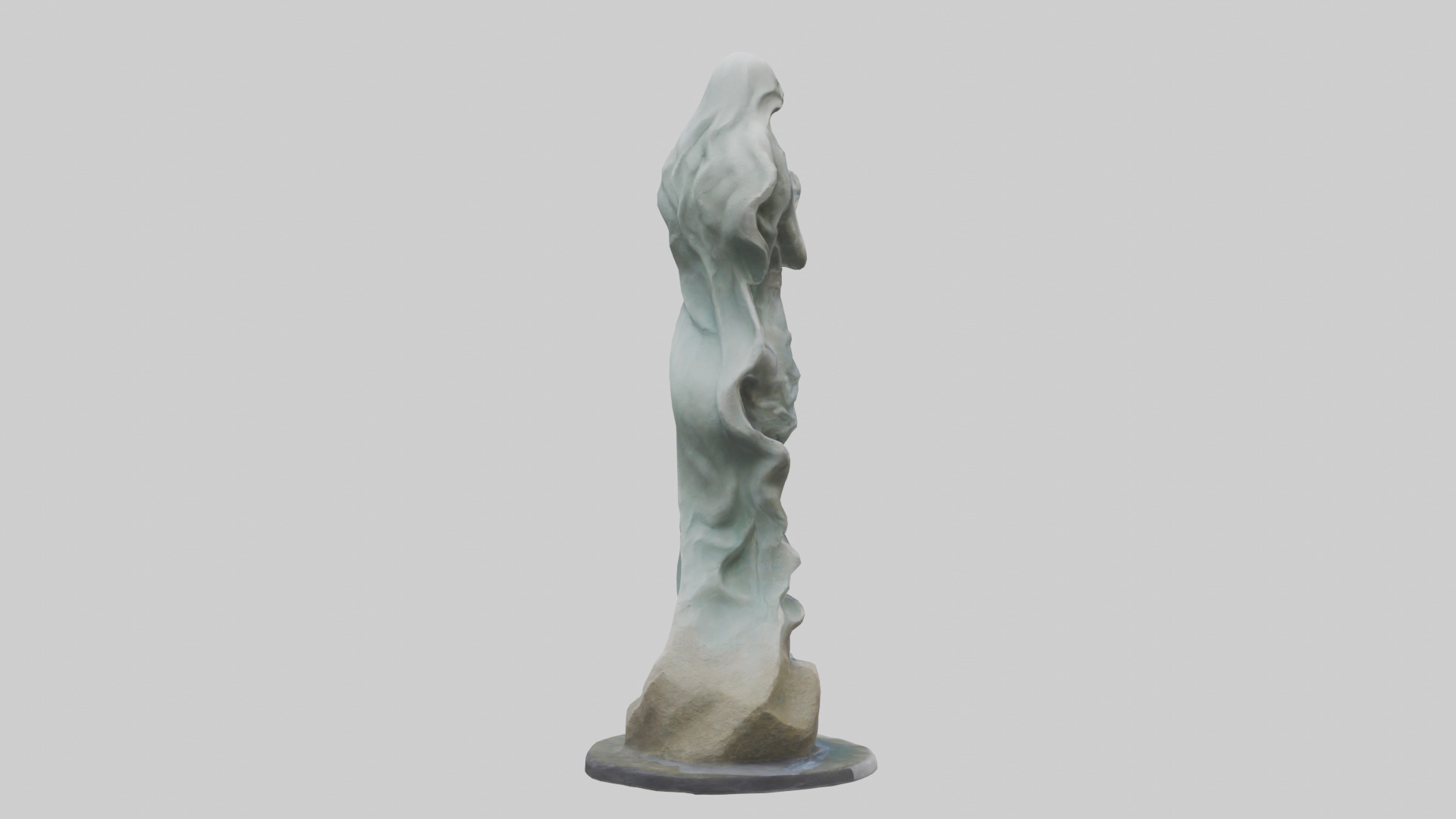 Flowing Riverstone statue model Low-poly 3D model_3
