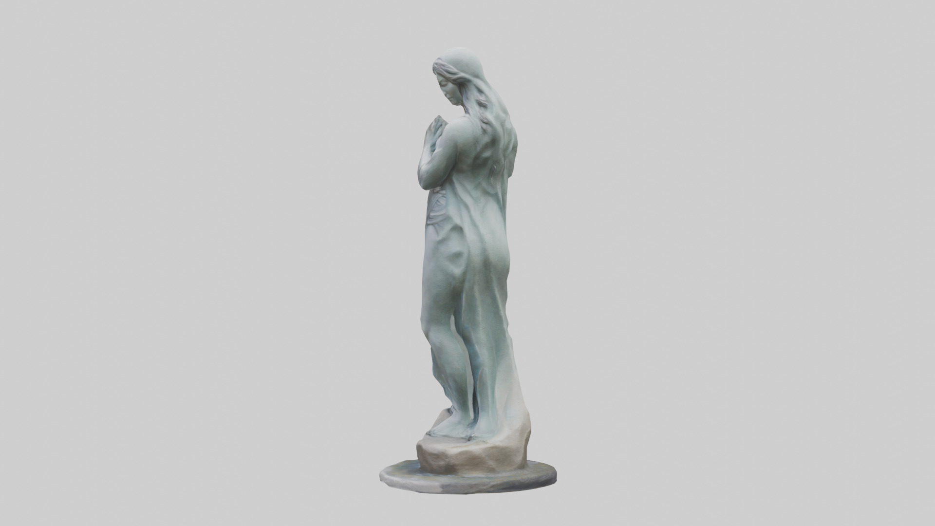 Flowing Riverstone statue model Low-poly 3D model_22