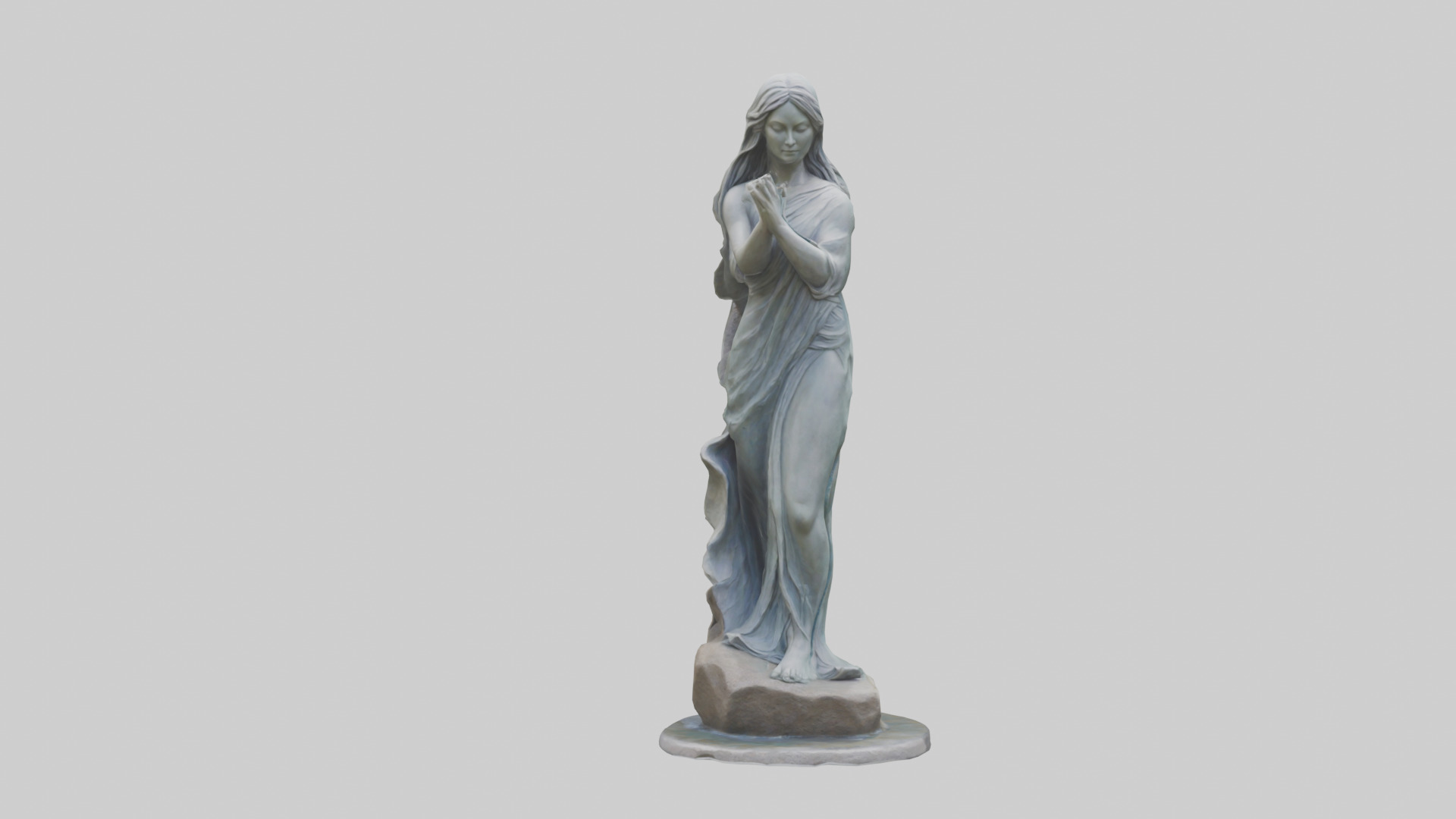 Flowing Riverstone statue model Low-poly 3D model_15