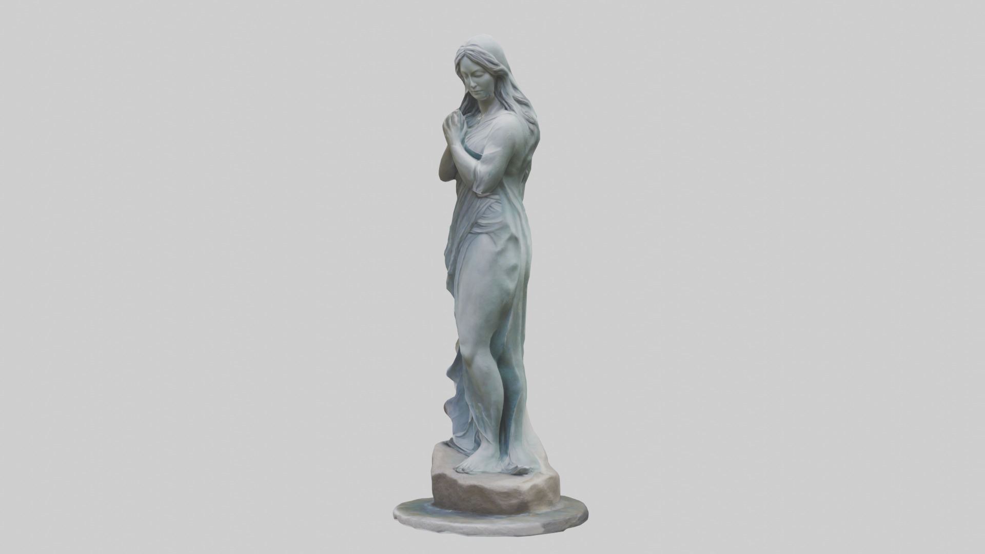 Flowing Riverstone statue model Low-poly 3D model_12