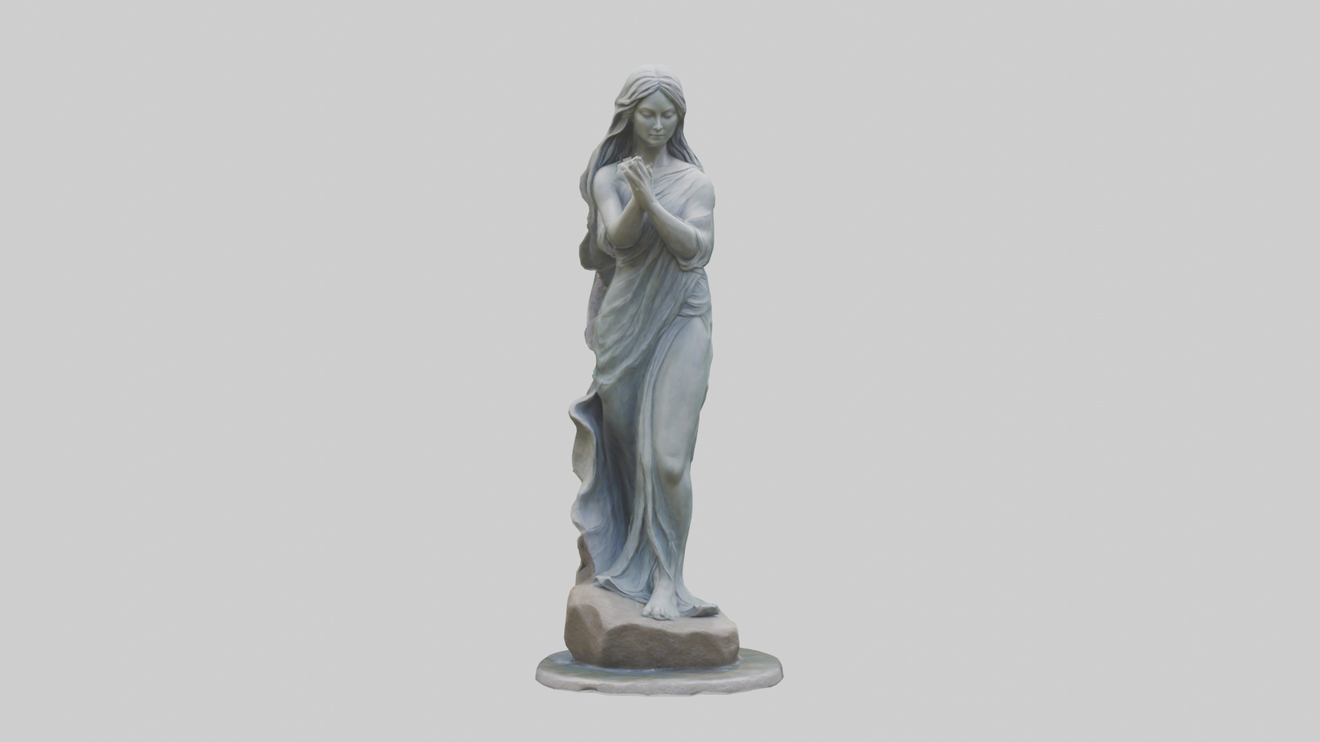 Flowing Riverstone statue model Low-poly 3D model_10
