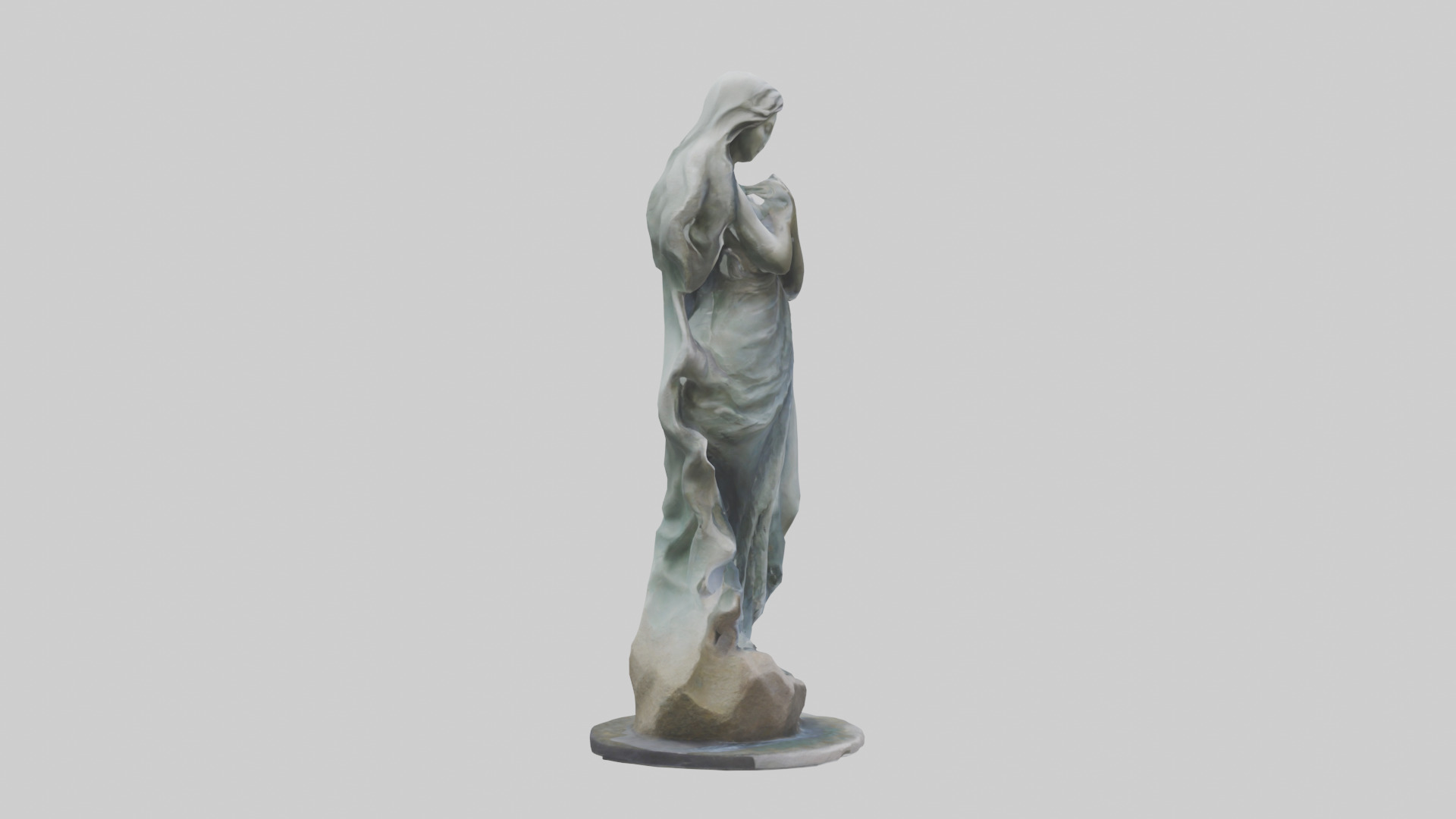 Flowing Riverstone statue model Low-poly 3D model_23