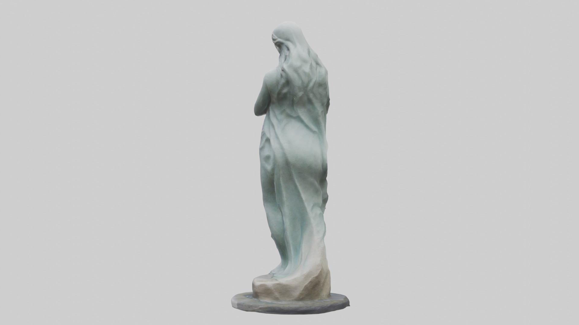 Flowing Riverstone statue model Low-poly 3D model_2