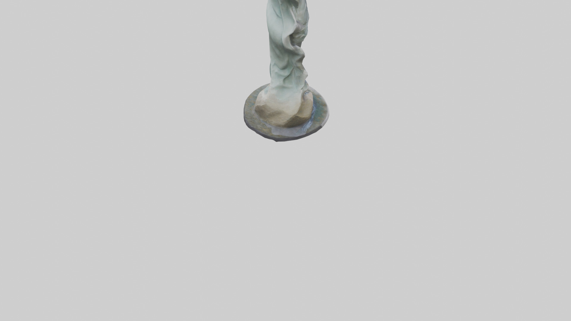 Flowing Riverstone statue model Low-poly 3D model_5