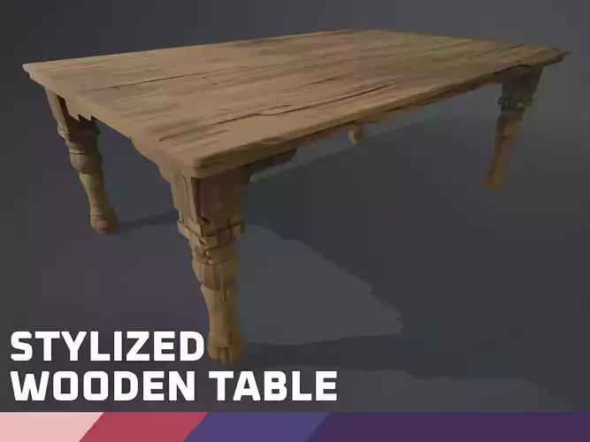 Stylized Wooden Table
