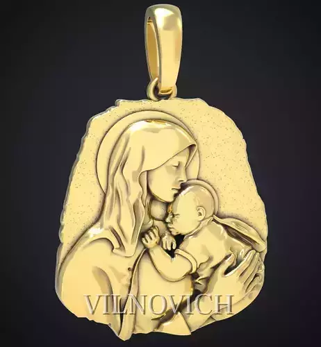 THE VIRGIN MARY AND CHILD PENDANT