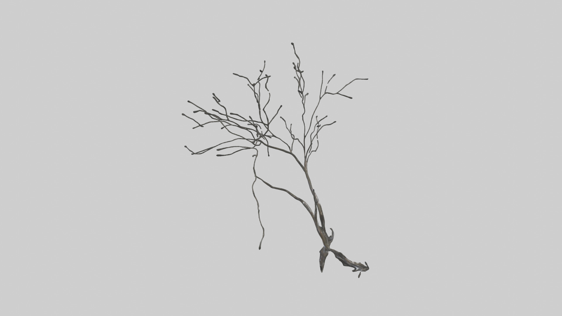 Fluid Branch Sculpture model Low-poly 3D model_18