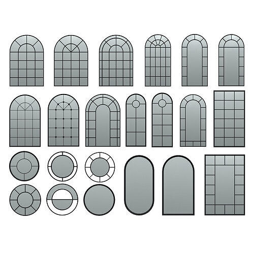 Parametric Mirror Family for Revit 3D model