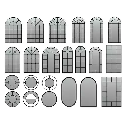 Parametric Mirror Family for Revit 3D model