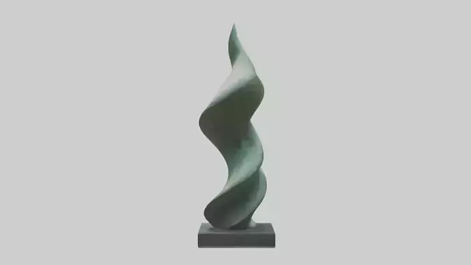 Fluid Foliage Abstract statue model