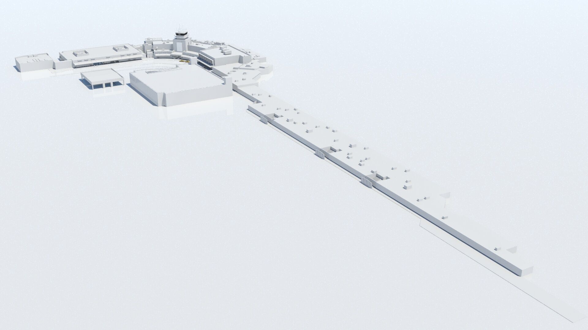 BUR Burbank Bob Hope Old Terminal A Model Low-poly 3D model_5