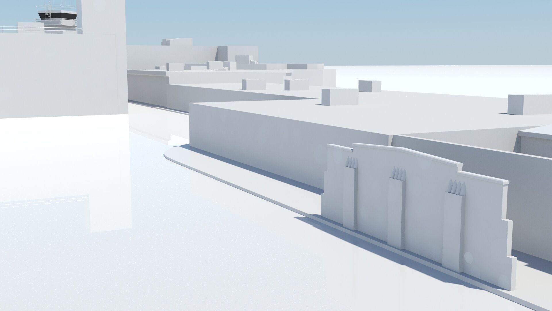 BUR Burbank Bob Hope Old Terminal A Model Low-poly 3D model_7