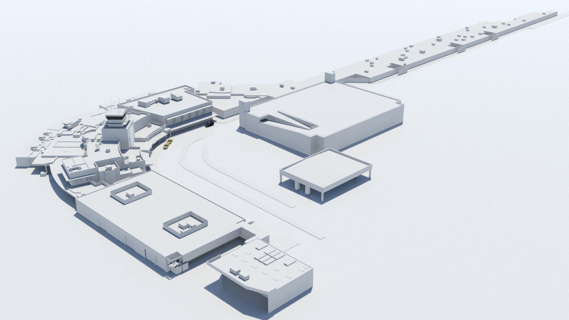 BUR Burbank Bob Hope Old Terminal A Model Low-poly 3D model_8