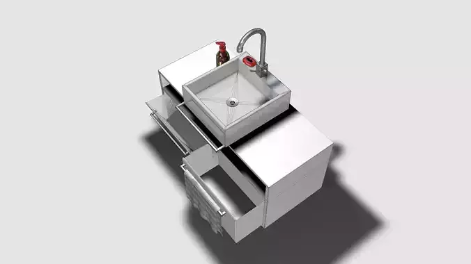 Bathroom Sink and Cabinet