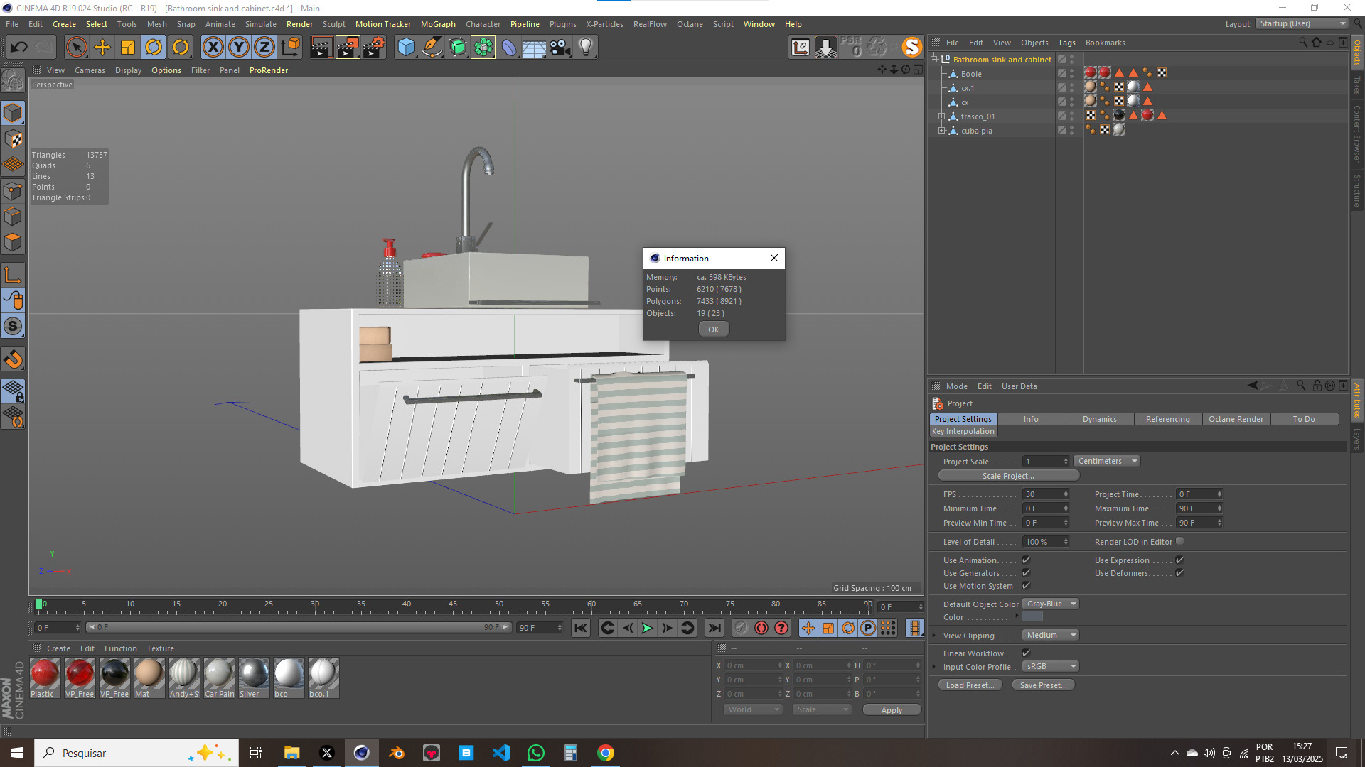 Bathroom Sink and Cabinet 3D model_8
