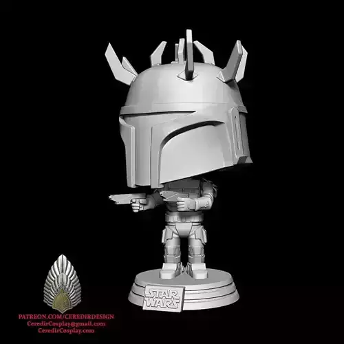 Star Wars Mandalorian Super Commando Pop 3d digital