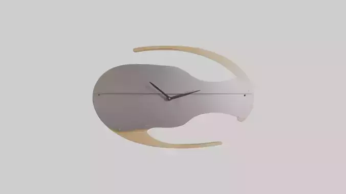 Folding Wall Clock Model Low-poly 3D model
