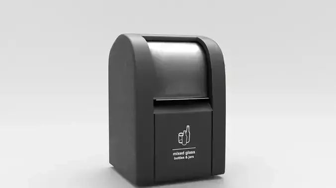 Metal Street Trash Bin 4K PBR Game Ready UV Unwrapped vol 04