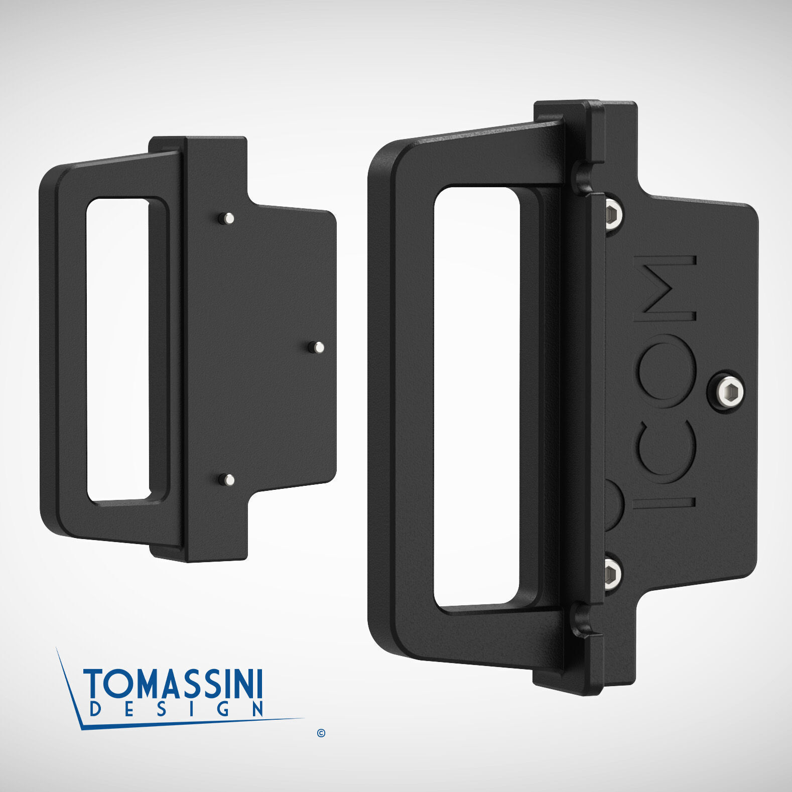 Icom Type MB-19 Rack Handles Compatible Accurate Design 3D print model_1