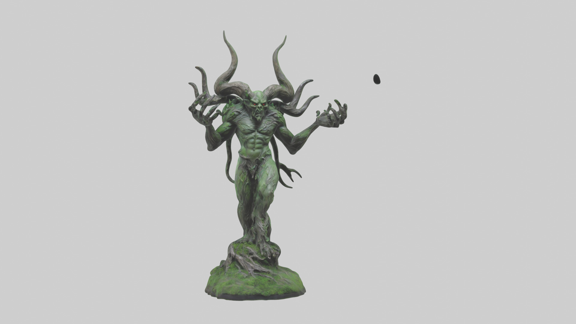 Forest Demon statue model Low-poly 3D model_20