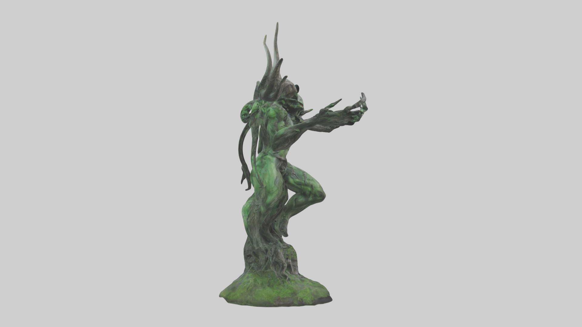 Forest Demon statue model Low-poly 3D model_23
