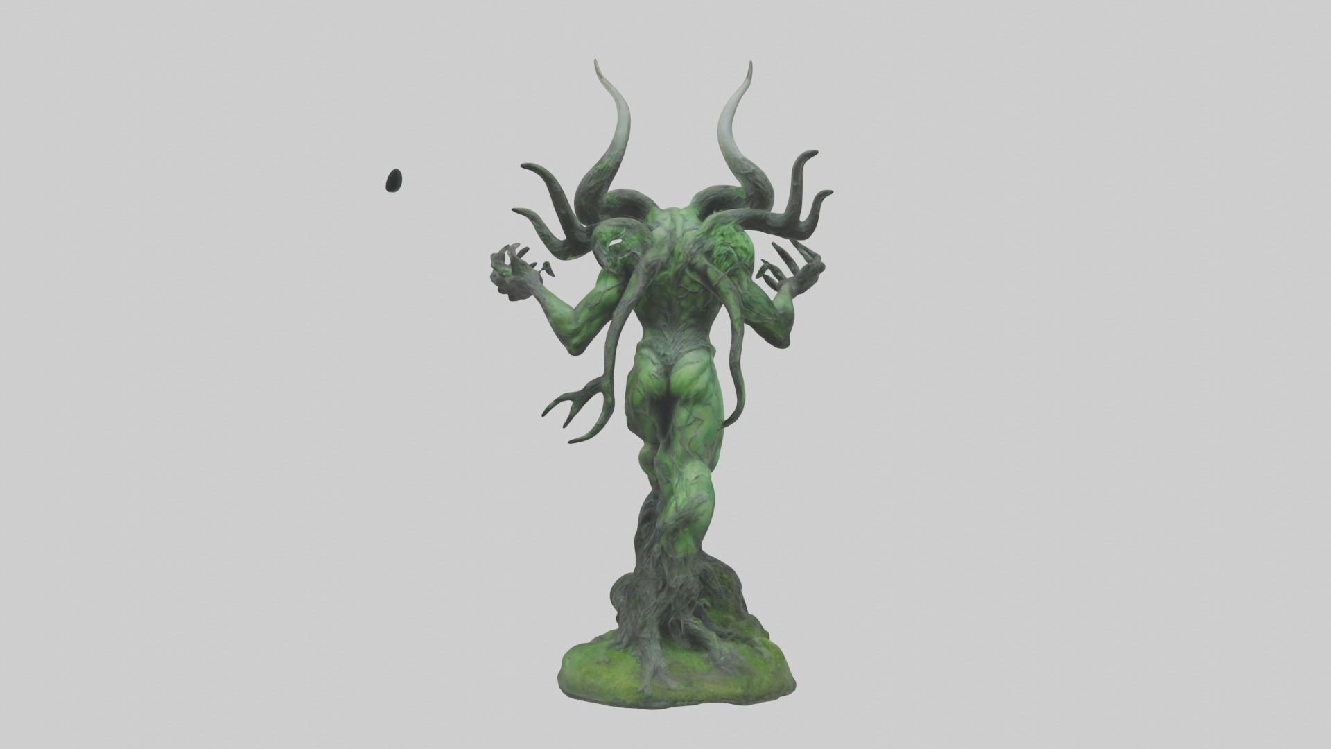 Forest Demon statue model Low-poly 3D model_4