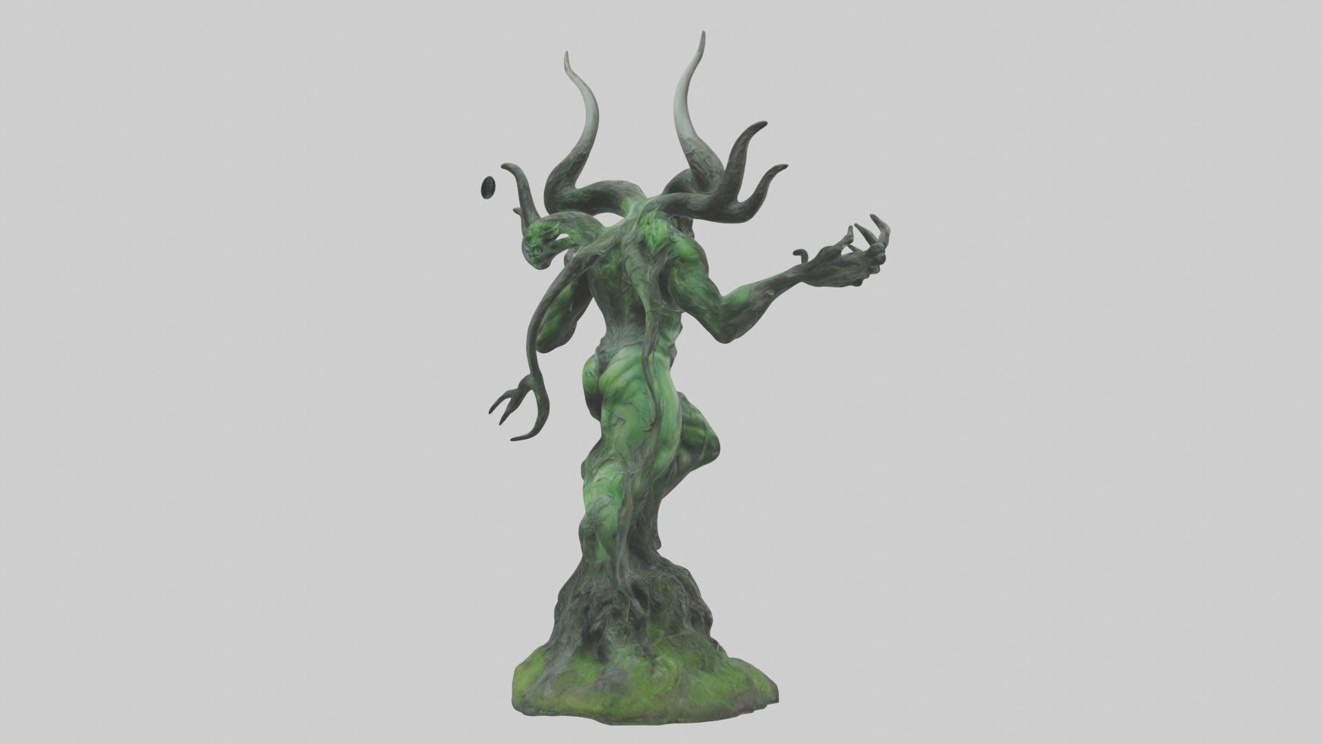 Forest Demon statue model Low-poly 3D model_6