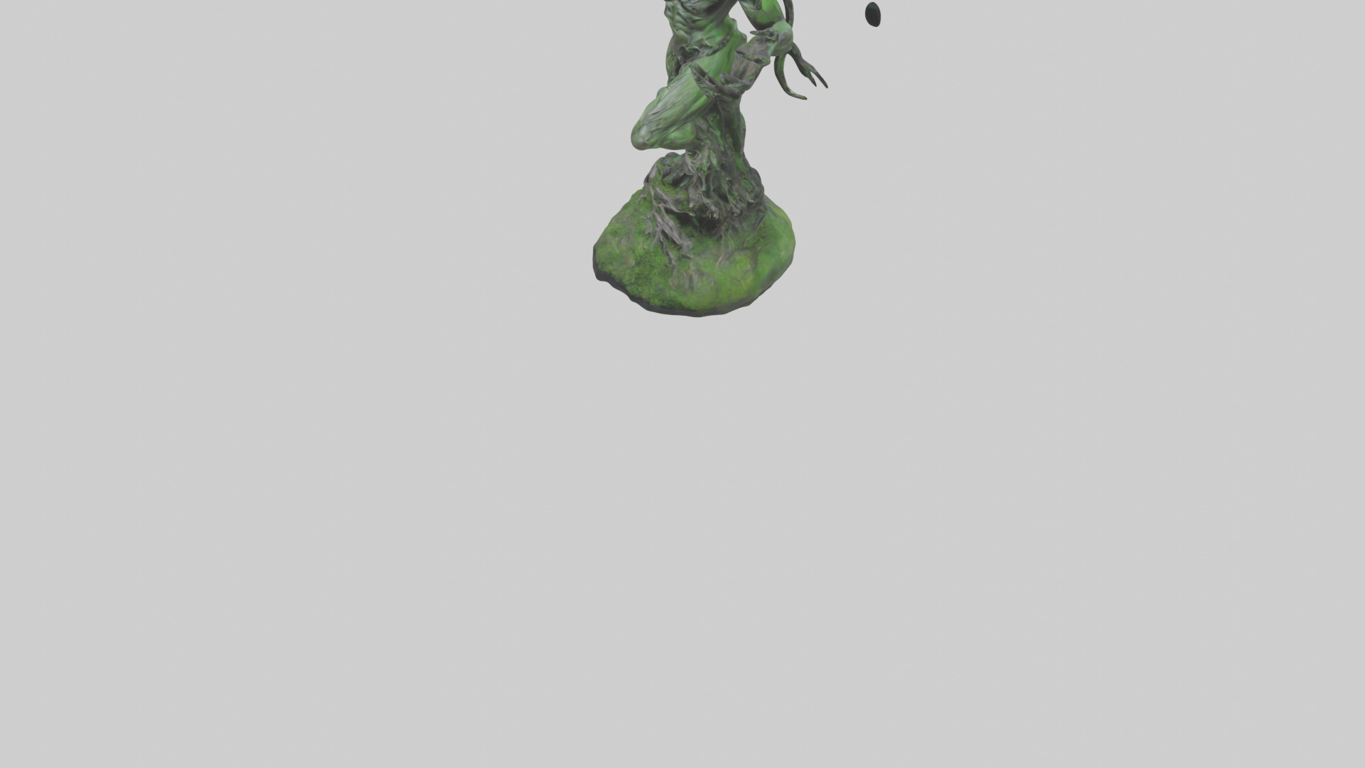 Forest Demon statue model Low-poly 3D model_9