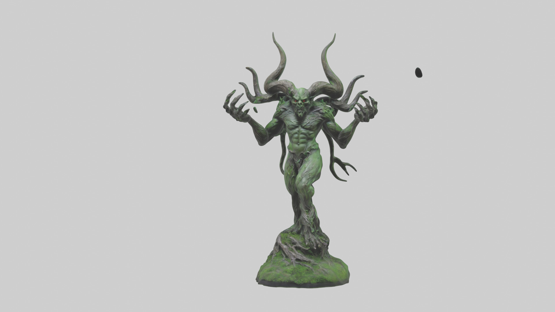 Forest Demon statue model Low-poly 3D model_15