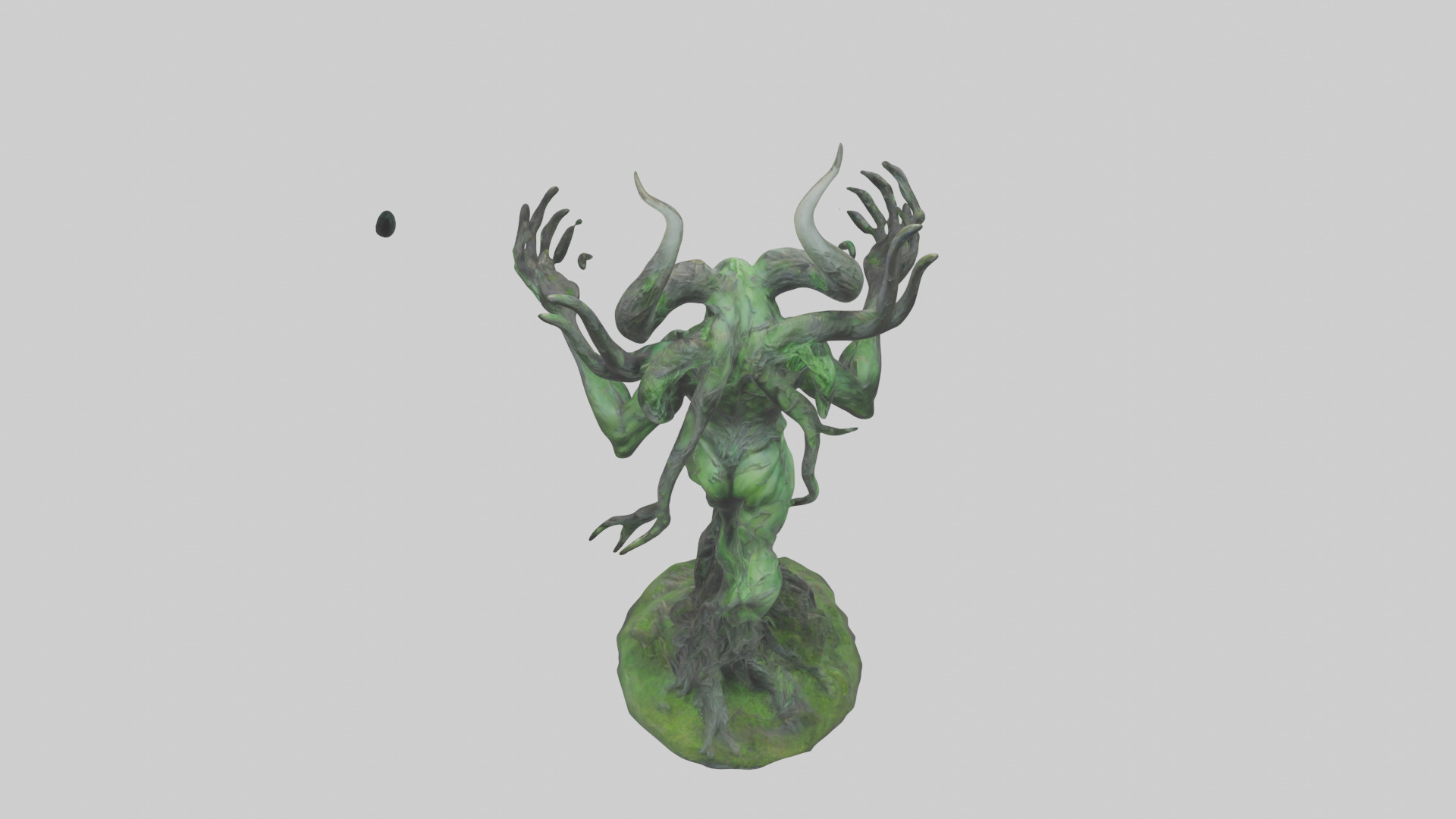 Forest Demon statue model Low-poly 3D model_25