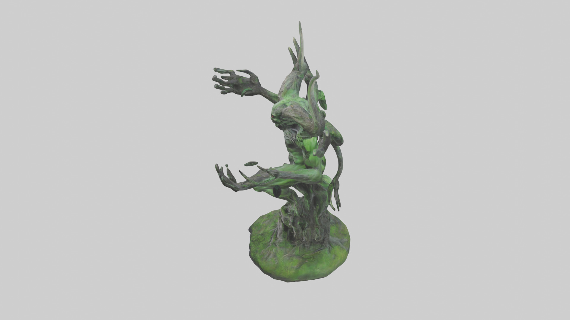 Forest Demon statue model Low-poly 3D model_27