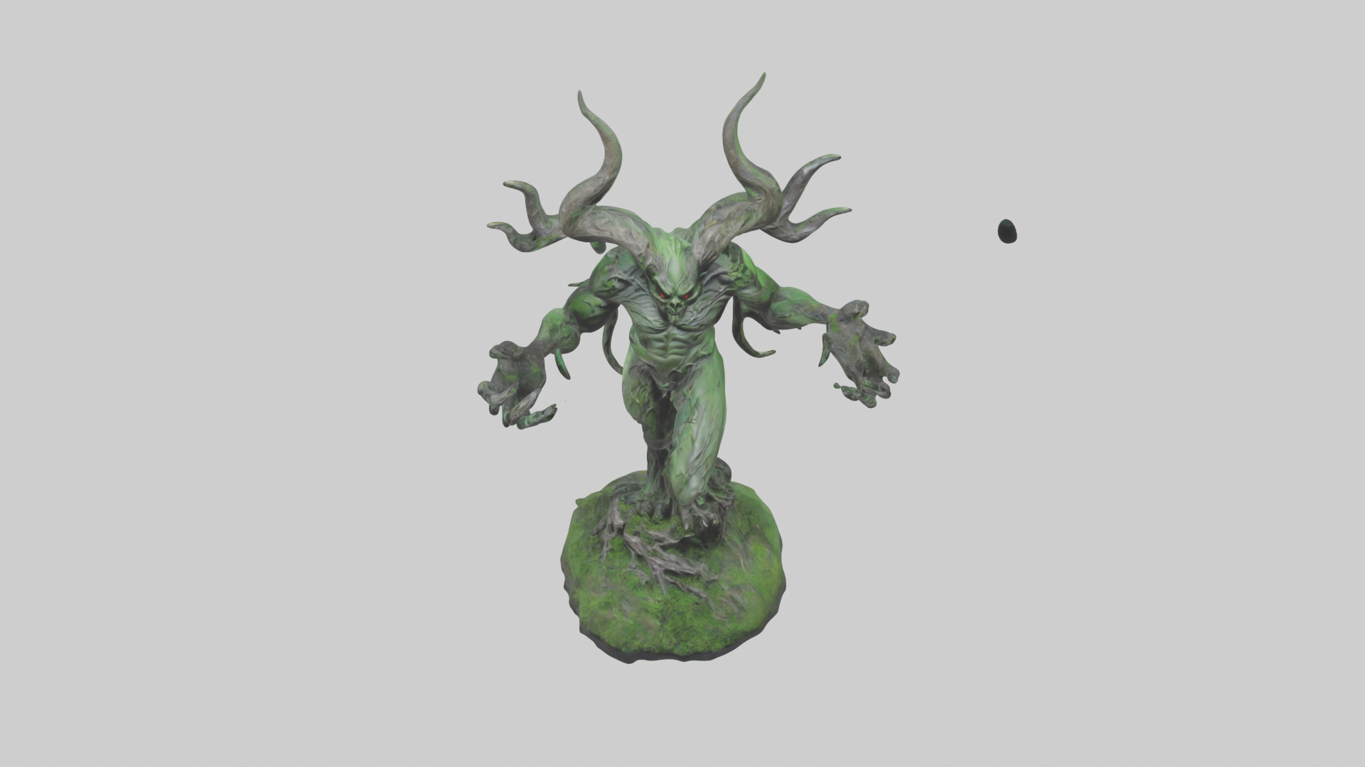 Forest Demon statue model Low-poly 3D model_26