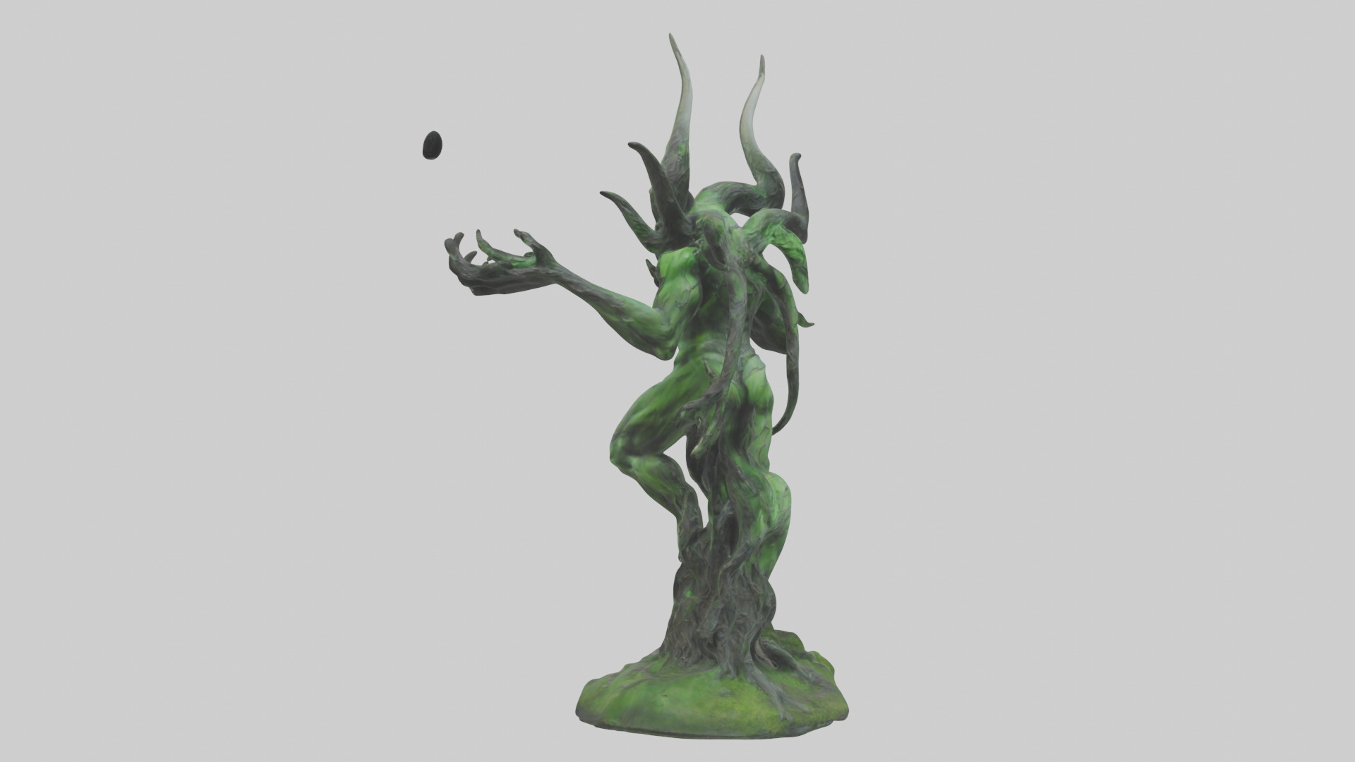 Forest Demon statue model Low-poly 3D model_5