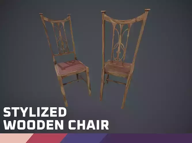 Stylized Wooden Chair