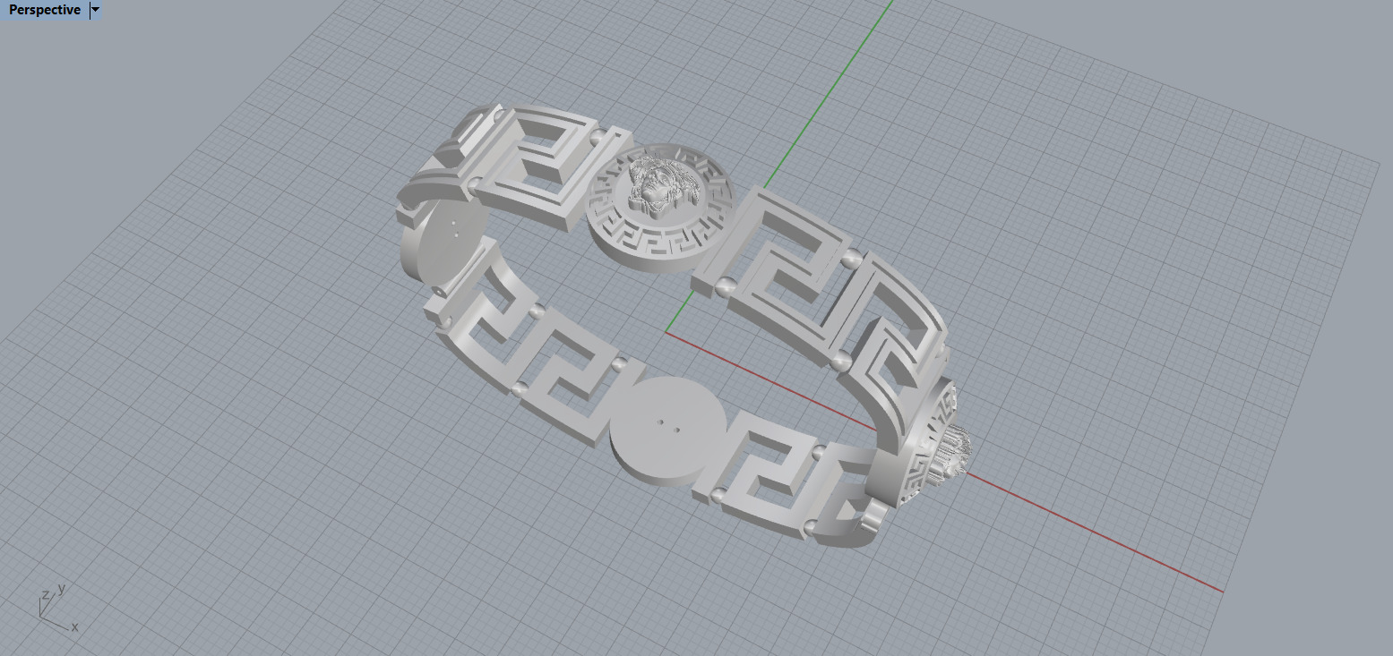 Vrsac Bracelet 185 Size N166 3D print model_21