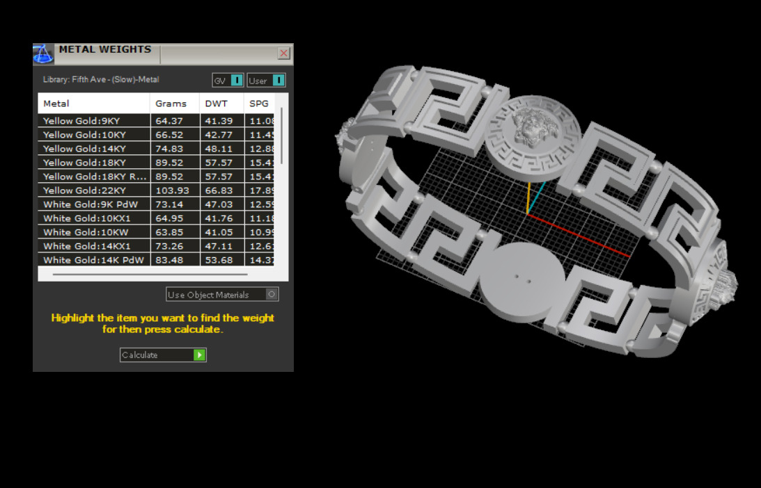 Vrsac Bracelet 185 Size N166 3D print model_8