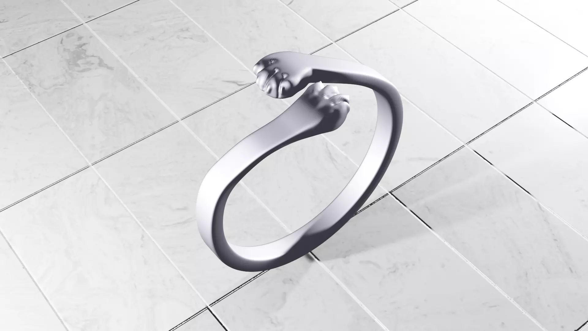 Kitty Paws Ring Free 3D print model