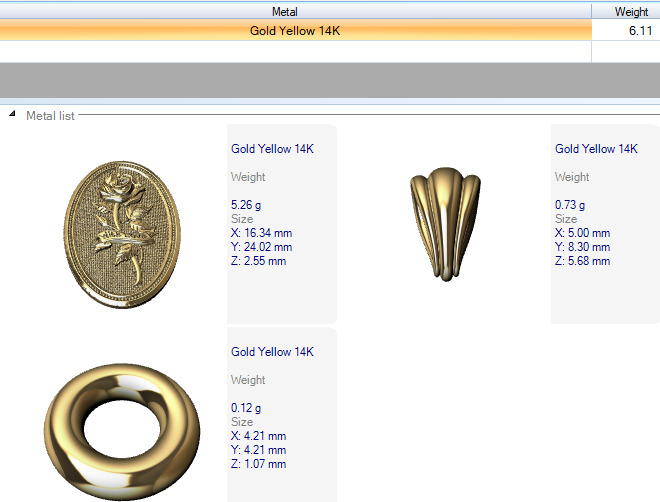 The Rose  Oval Medallion Pendant  3D print model_18