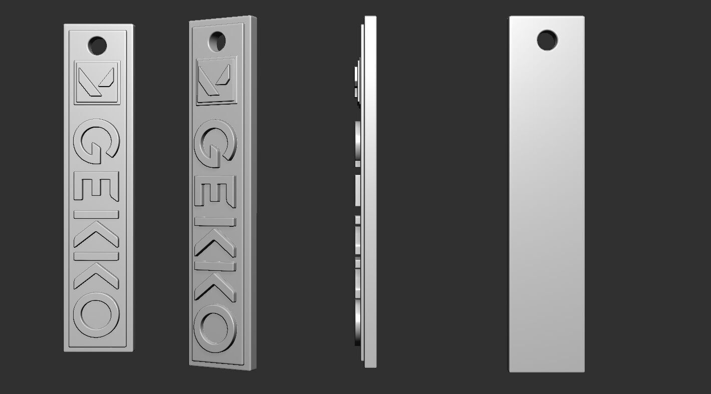 Gekko Abilities Wingman Dizzy MoshPit Trash Keychain - Valorant 3D print model_8