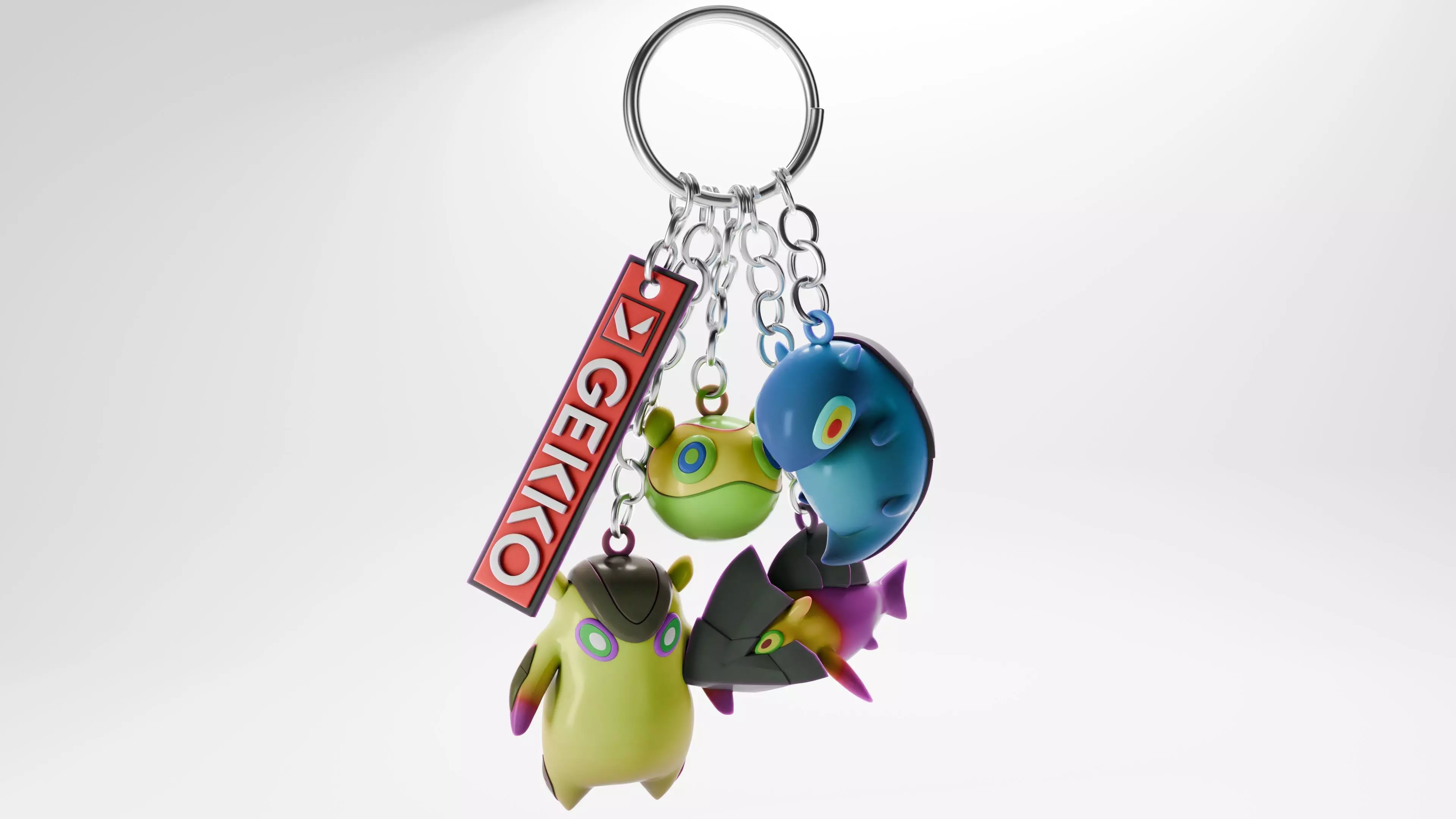 Gekko Abilities Wingman Dizzy MoshPit Trash Keychain - Valorant 3D print model_0