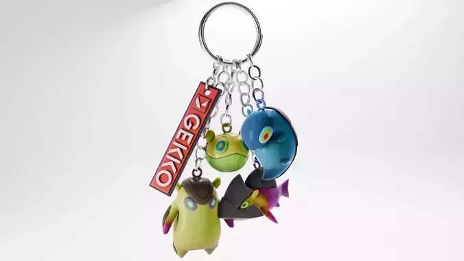 Gekko Abilities Wingman Dizzy MoshPit Trash Keychain - Valorant 3D print model