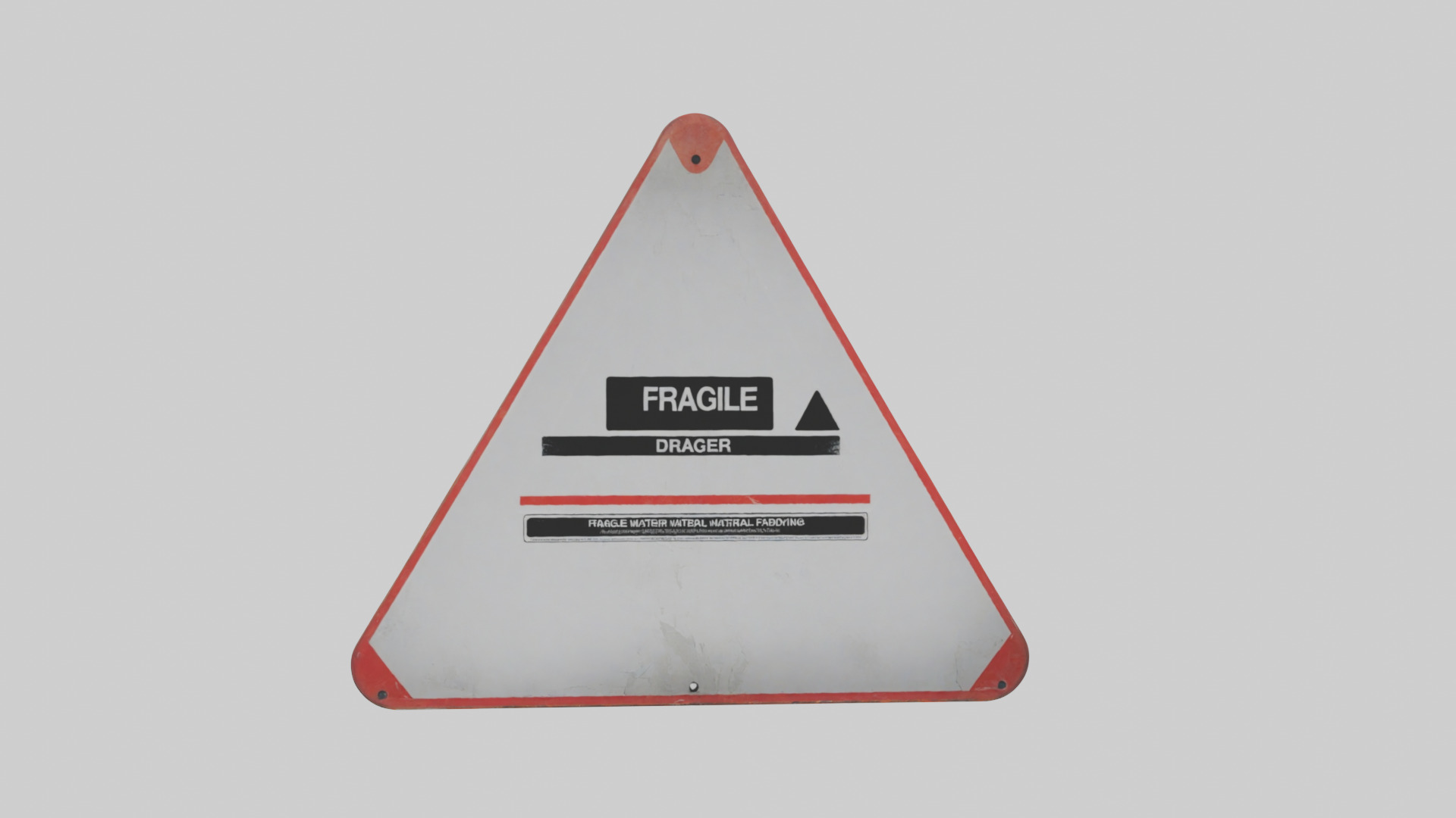 Fragile Material Handling Danger Sign model Low-poly 3D model_17