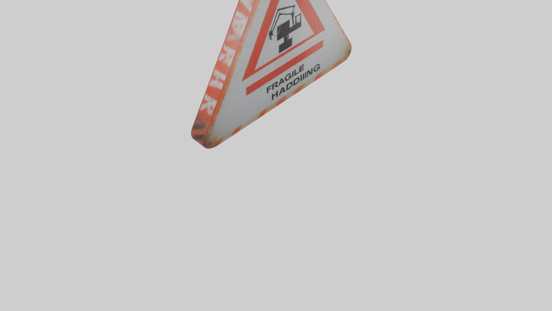 Fragile Material Handling Danger Sign model Low-poly 3D model_3