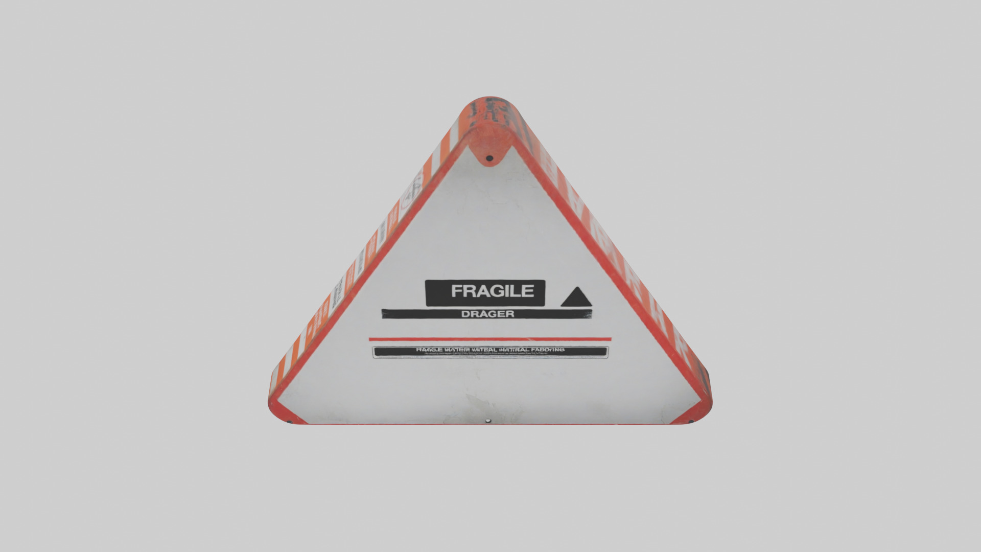 Fragile Material Handling Danger Sign model Low-poly 3D model_26