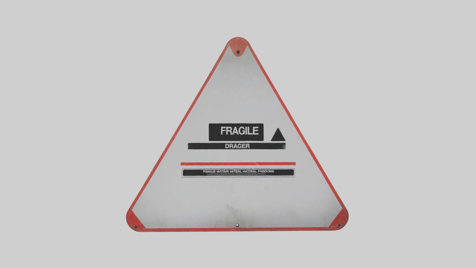 Fragile Material Handling Danger Sign model Low-poly 3D model_19