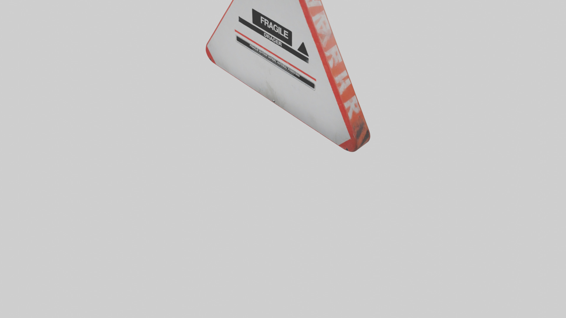 Fragile Material Handling Danger Sign model Low-poly 3D model_5