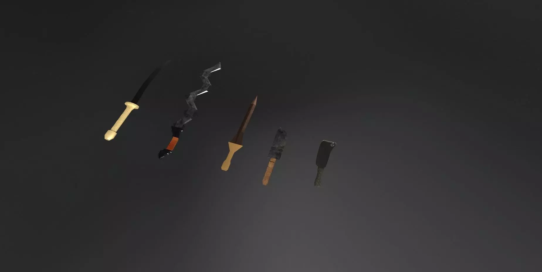 Pack 5 blades free trial Free low-poly 3D model