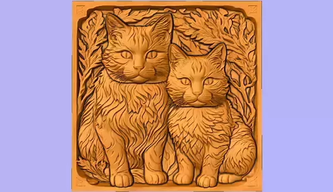 QUADRO DECORATIVO GATOS