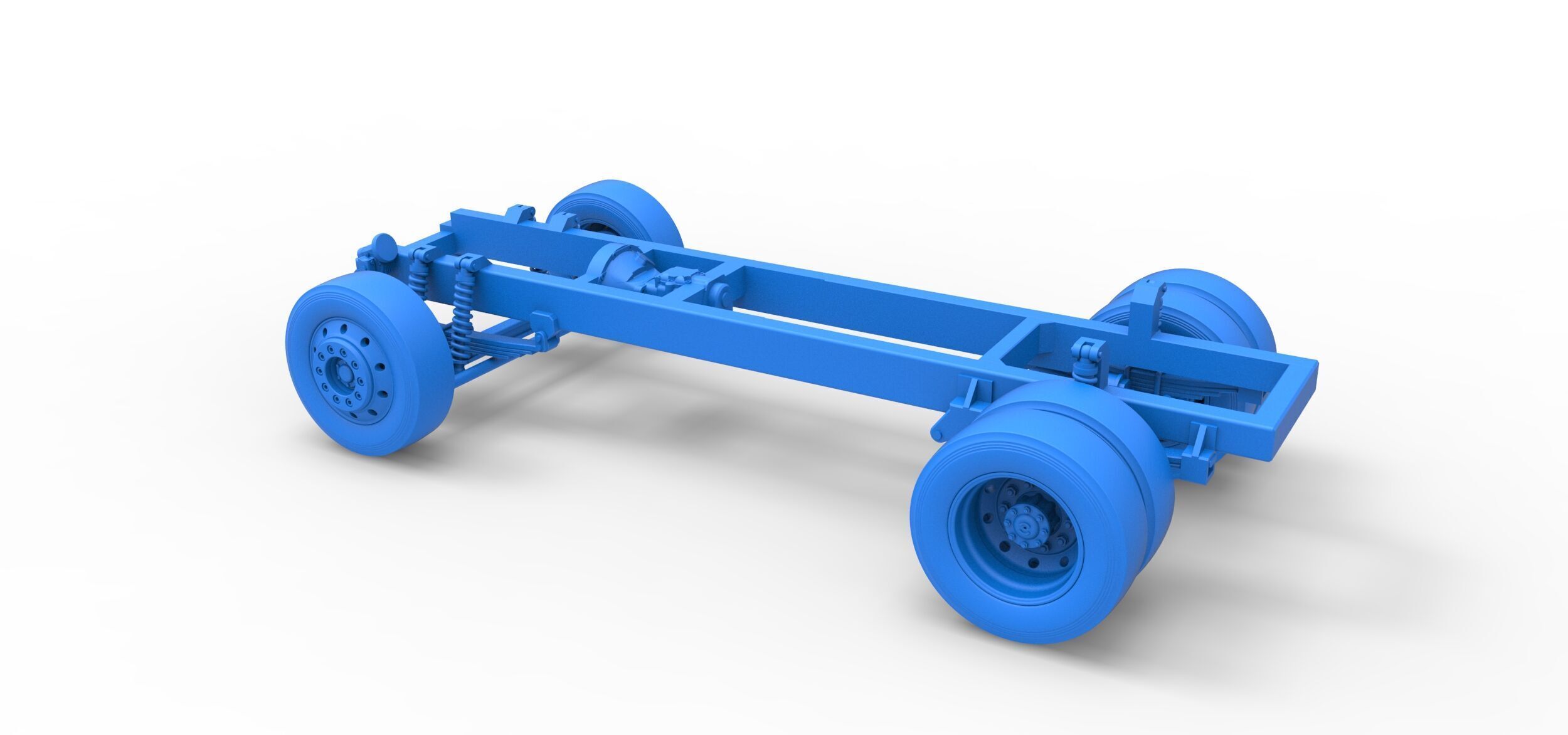 Chassis of Big Rig Racing Semi truck Scale 1 to 25 3D print model_22