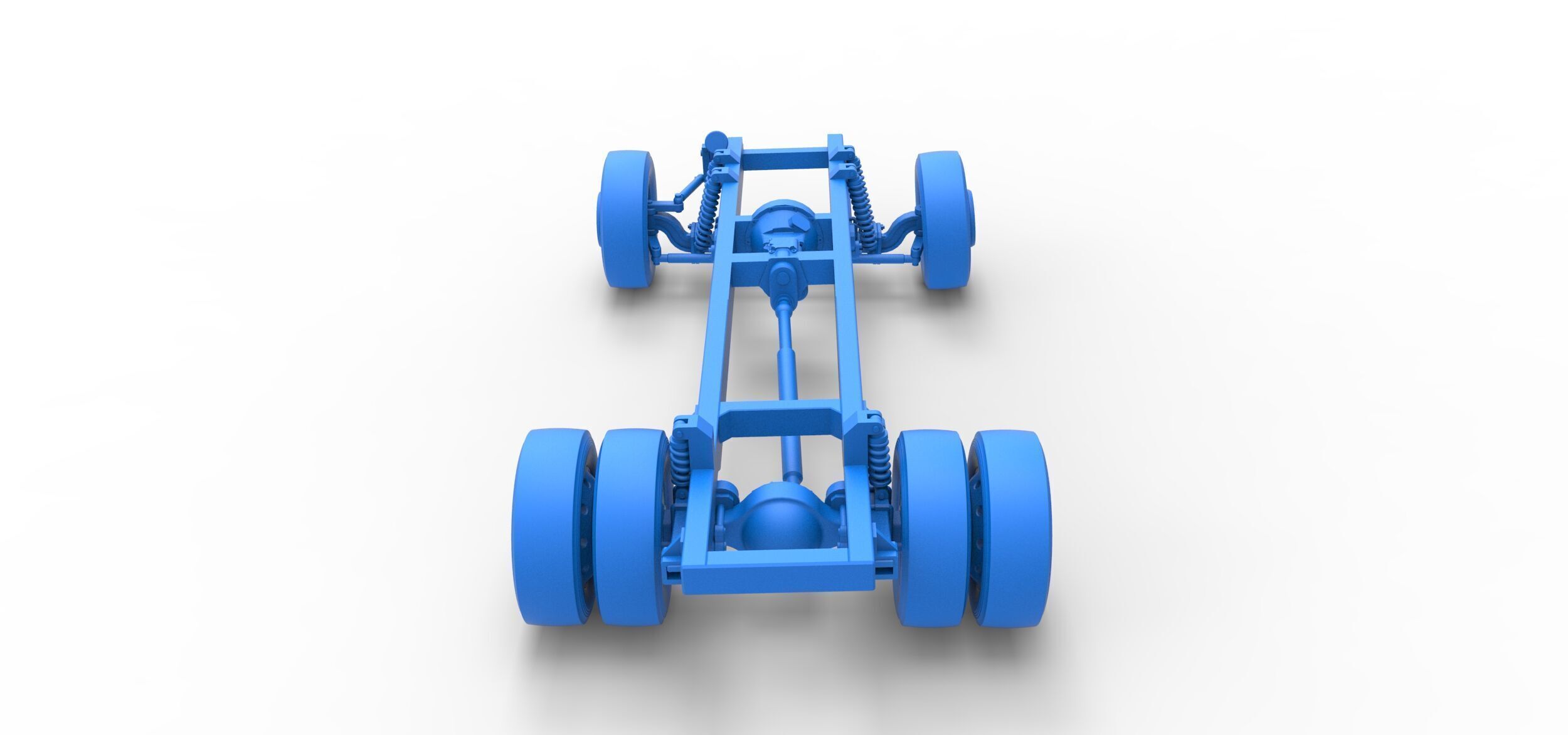 Chassis of Big Rig Racing Semi truck Scale 1 to 25 3D print model_25